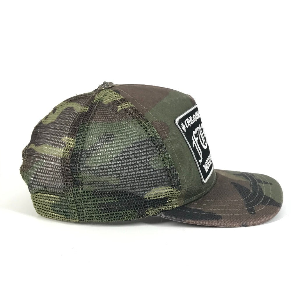 CHROME HEARTS カモフラ 迷彩 ロゴ FUCK 帽子 キャップ帽 ベースボール メッシュ キャップ コットン ユニセックス カーキ