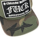 CHROME HEARTS カモフラ 迷彩 ロゴ FUCK 帽子 キャップ帽 ベースボール メッシュ キャップ コットン ユニセックス カーキ