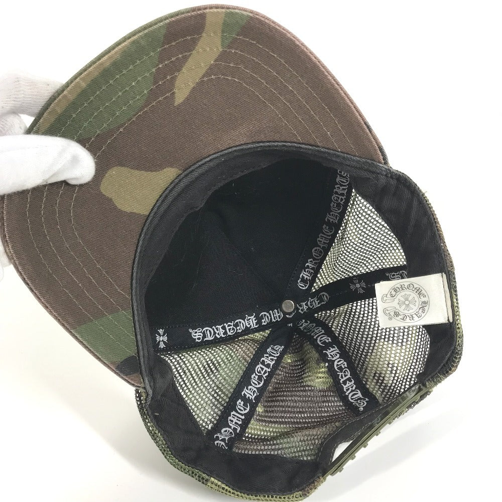 CHROME HEARTS カモフラ 迷彩 ロゴ FUCK 帽子 キャップ帽 ベースボール メッシュ キャップ コットン ユニセックス カーキ