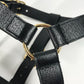 GUCCI 695253 GG Pet Harness for Dogs, Perfect for Walking, Dogs, Leather, Unisex, Black