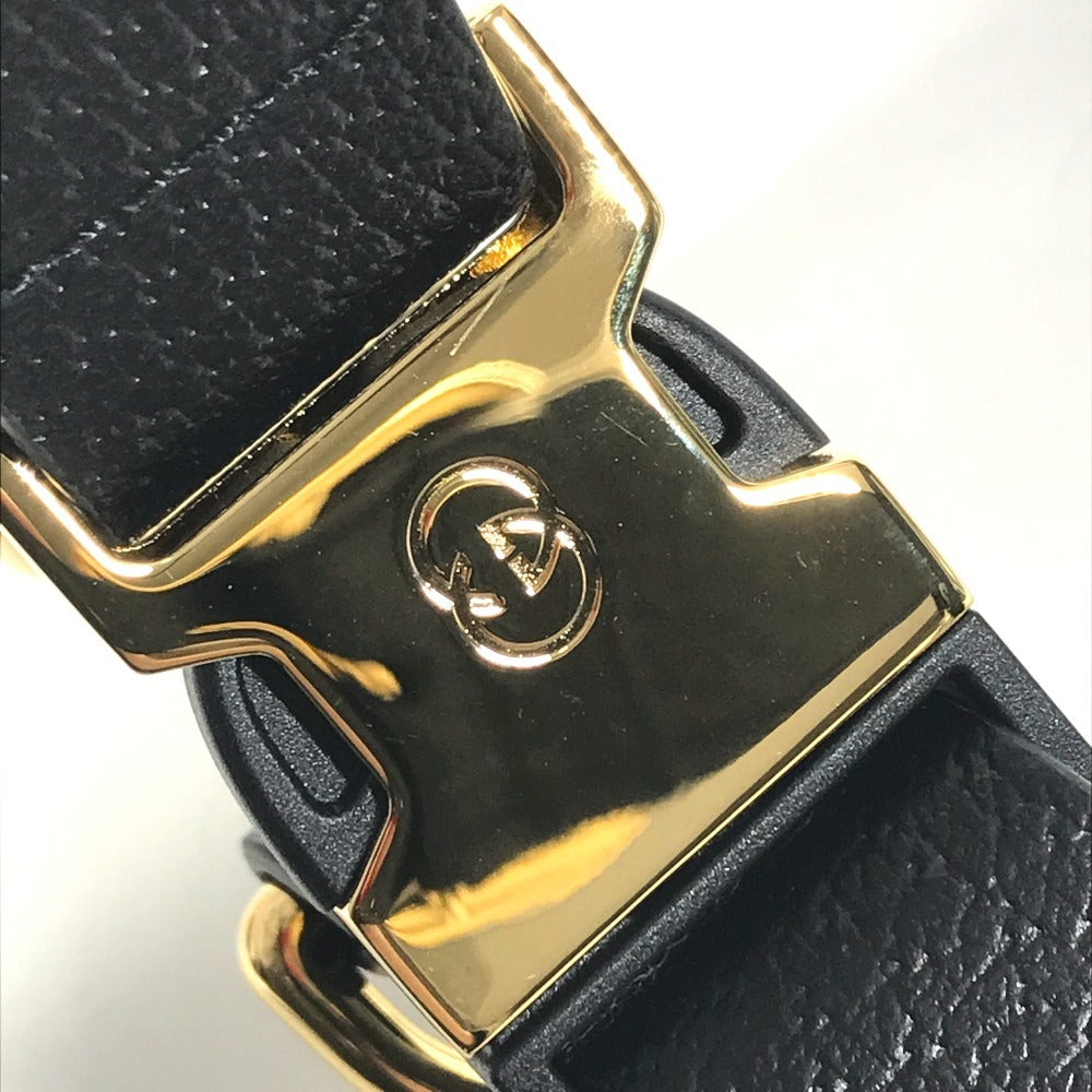 GUCCI 695253 GG Pet Harness for Dogs, Perfect for Walking, Dogs, Leather, Unisex, Black