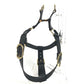 GUCCI 695253 GG Pet Harness for Dogs, Perfect for Walking, Dogs, Leather, Unisex, Black