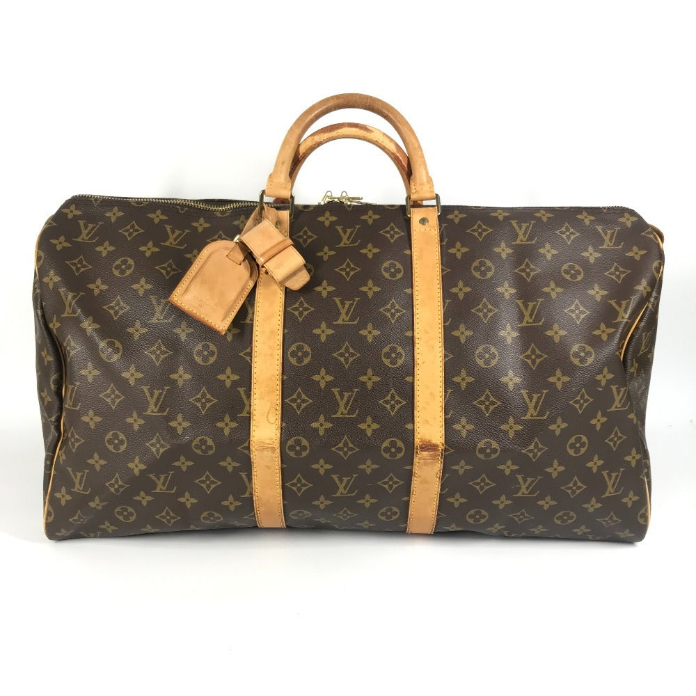 LOUIS VUITTON M41424 Monogram Keepall 55 Travel Bag, Handbag, Boston Bag, Monogram Canvas, Unisex, Brown