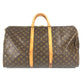 LOUIS VUITTON M41424 Monogram Keepall 55 Travel Bag, Handbag, Boston Bag, Monogram Canvas, Unisex, Brown