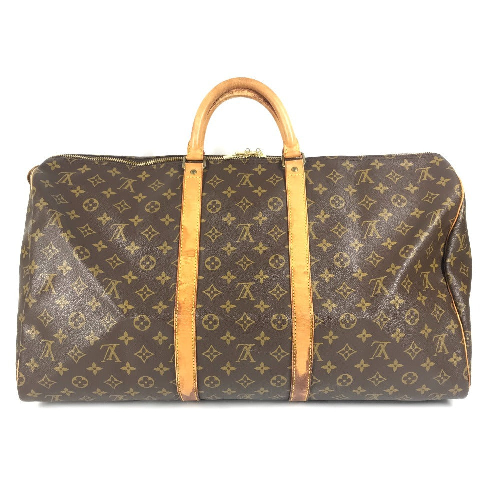 LOUIS VUITTON M41424 Monogram Keepall 55 Travel Bag, Handbag, Boston Bag, Monogram Canvas, Unisex, Brown