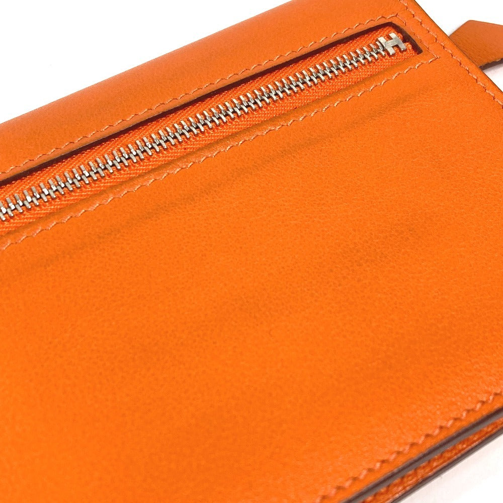 HERMES ジップザック コンパクトウォレット 2つ折り財布 スイフト ユニセックス オレンジ