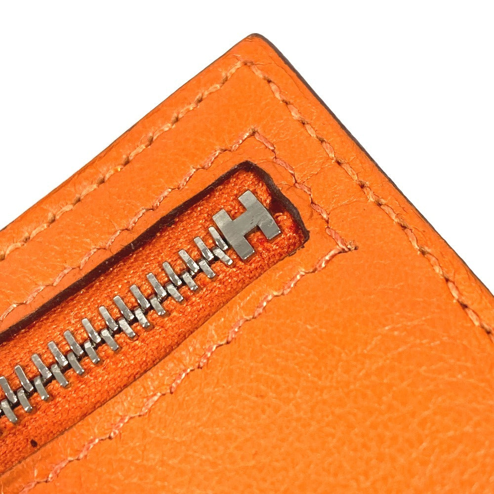 HERMES ジップザック コンパクトウォレット 2つ折り財布 スイフト ユニセックス オレンジ