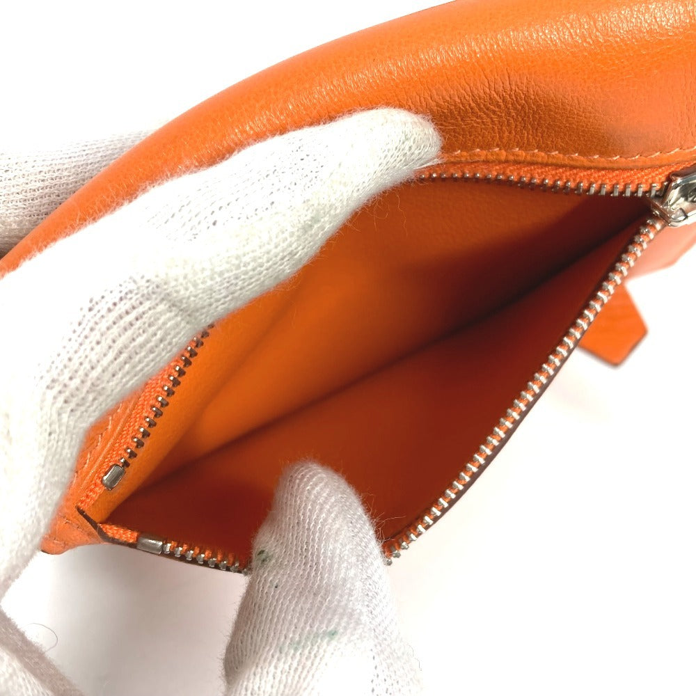HERMES ジップザック コンパクトウォレット 2つ折り財布 スイフト ユニセックス オレンジ