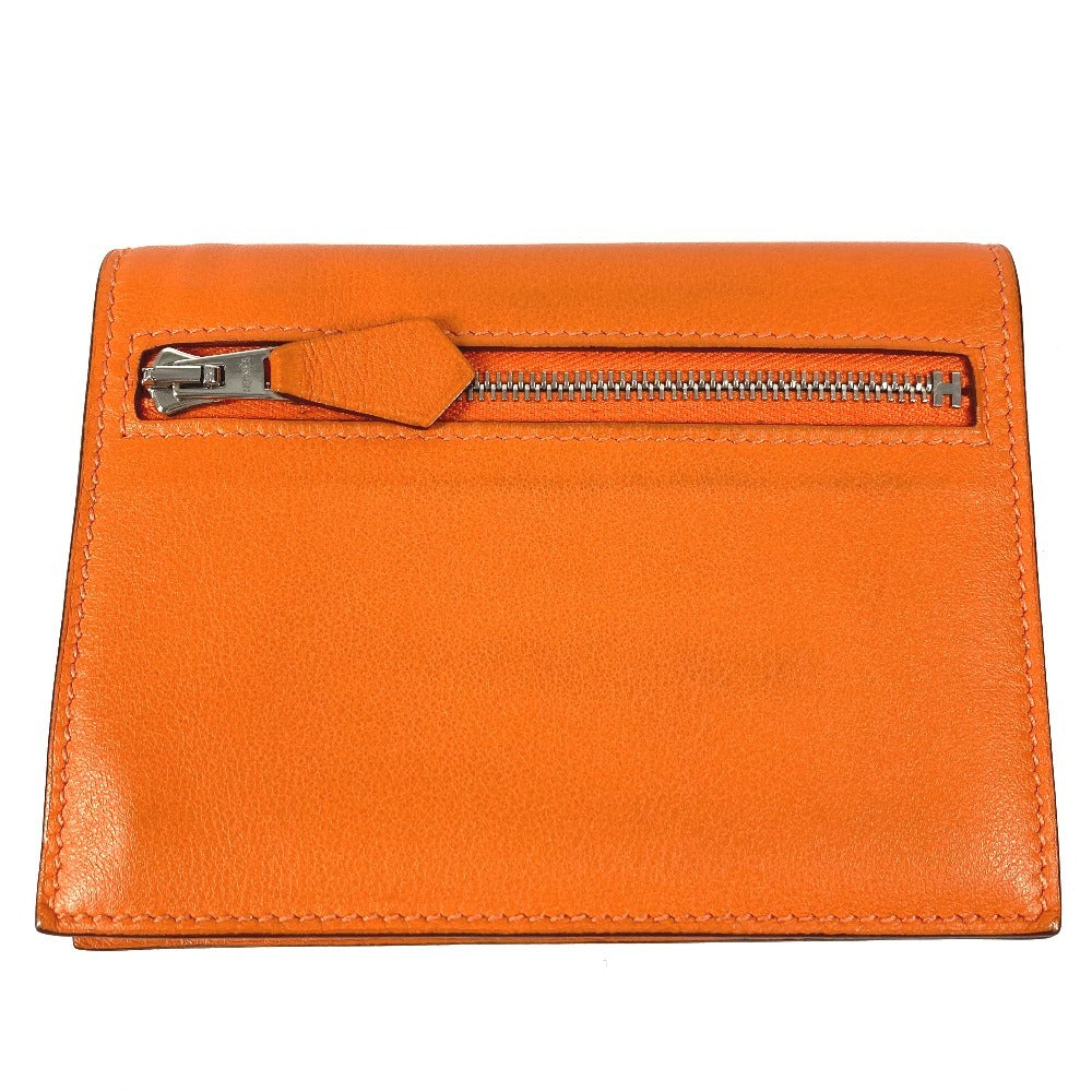 HERMES ジップザック コンパクトウォレット 2つ折り財布 スイフト ユニセックス オレンジ