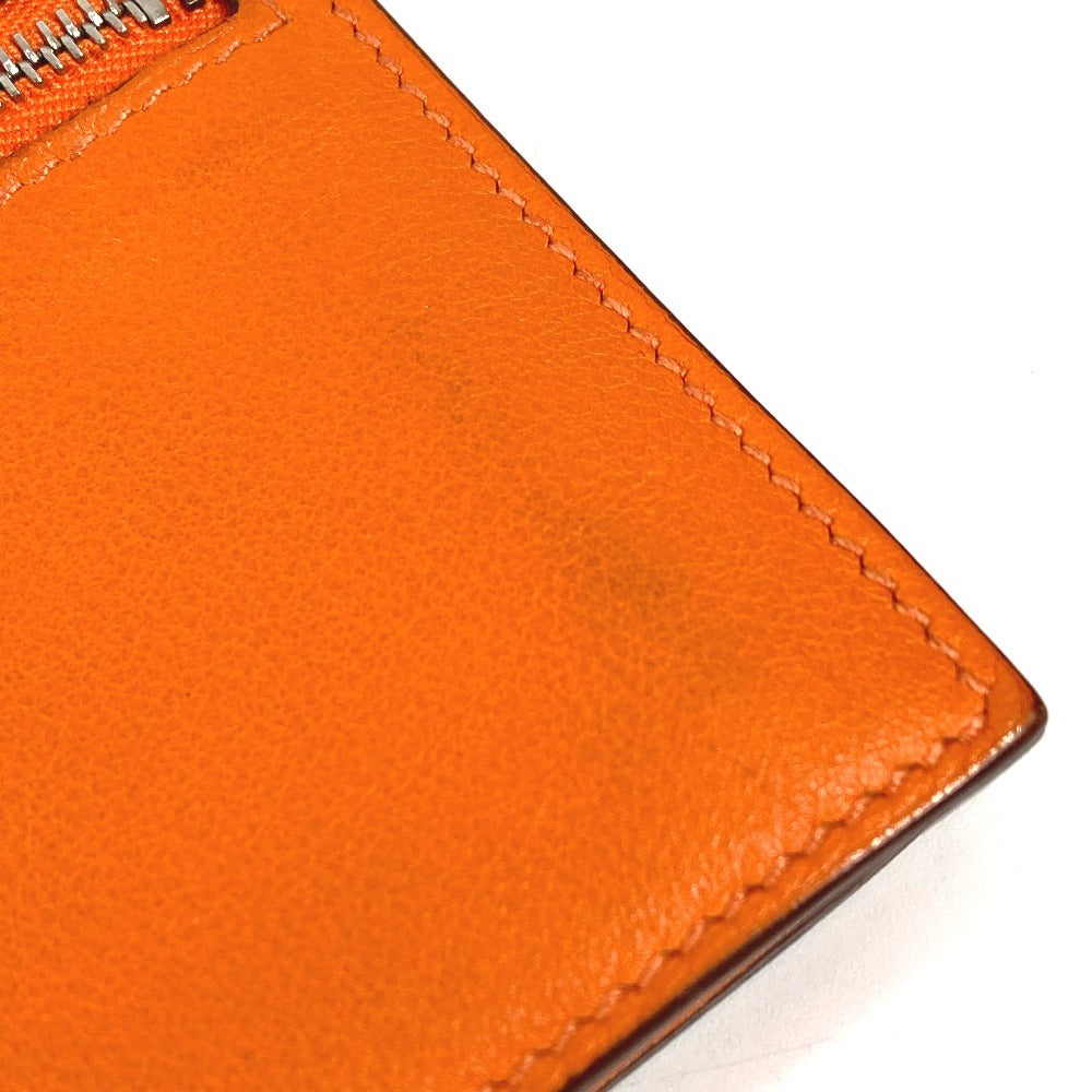HERMES ジップザック コンパクトウォレット 2つ折り財布 スイフト ユニセックス オレンジ