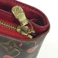 LOUIS VUITTON M95005 Monogram Cherry Compact Zip Wallet by Takashi Murakami, a compact bi-fold wallet in Monogram Cherry canvas, unisex, brown