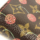 LOUIS VUITTON M95005 Monogram Cherry Compact Zip Wallet by Takashi Murakami, a compact bi-fold wallet in Monogram Cherry canvas, unisex, brown