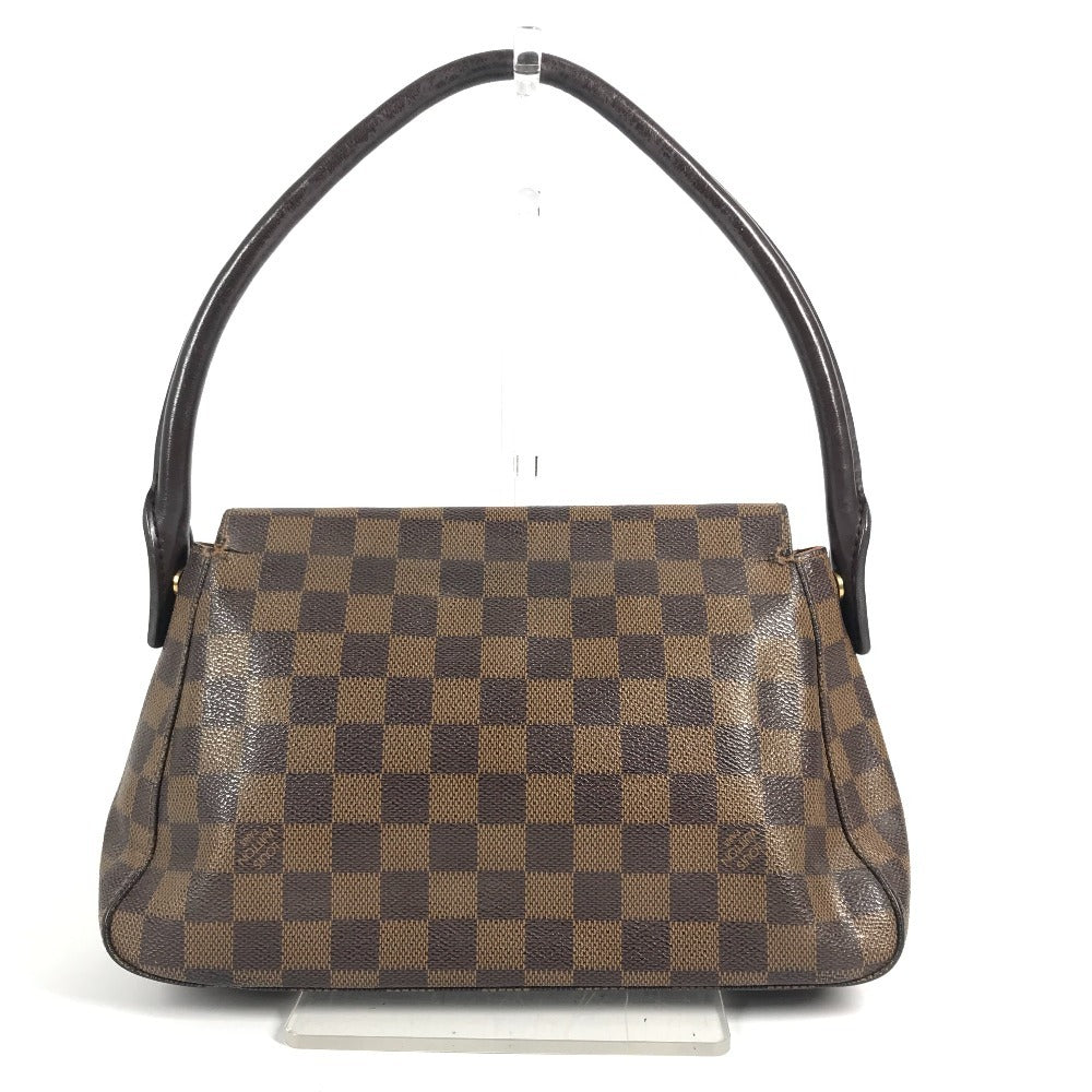 LOUIS VUITTON N51158 Damier Mini Looping Handbag Flap SPO Special Order Shoulder Bag/Tote Bag Damier Canvas Women's Ebene Brown