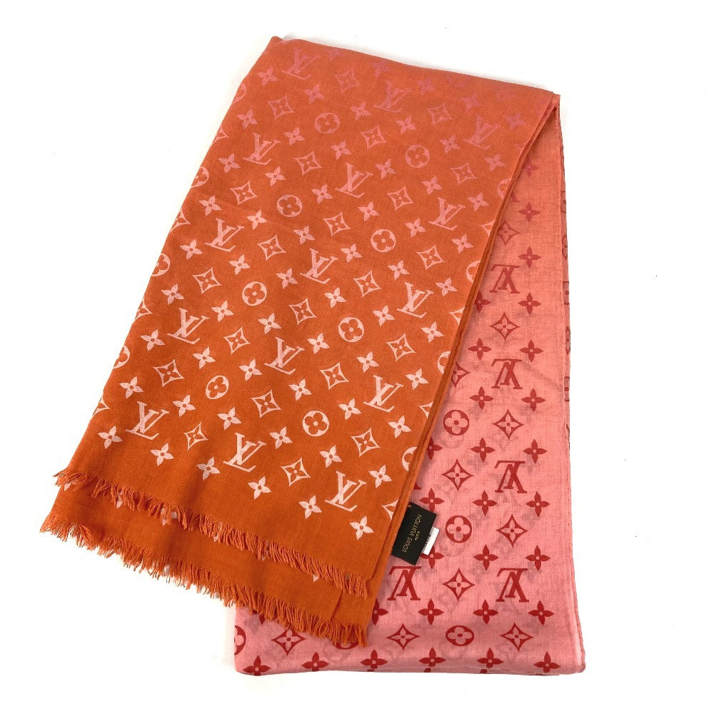 LOUIS VUITTON M70508 ストール エトールモノグラムサンライズ フリンジ マフラー グラデーション ショール ユニセックス オレンジ