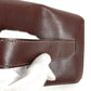 HERMES Envelope Bag Flap Pouch Second Bag Clutch Bag Leather Unisex Brown