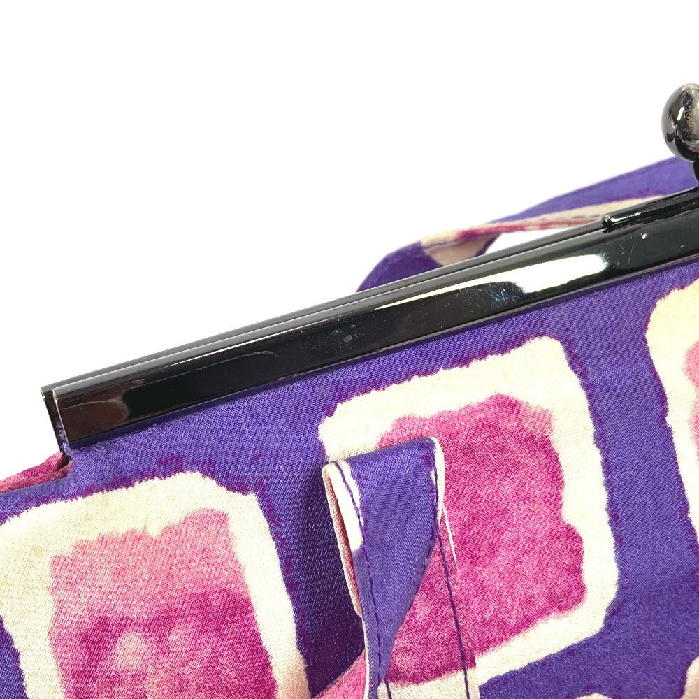 CHANEL がま口 CC ココマーク ロゴ カバン ハンドバッグ サテン ユニセックス ピンク