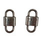 TIFFANY&Co. 1837 Small Double Lock Key Leather Cord Accessory Earrings AG925 Unisex Silver