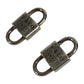 TIFFANY&Co. 1837 Small Double Lock Key Leather Cord Accessory Earrings AG925 Unisex Silver