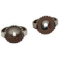 TIFFANY&Co. 1837 Small Double Lock Key Leather Cord Accessory Earrings AG925 Unisex Silver