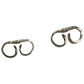 TIFFANY&Co. 1837 Small Double Lock Key Leather Cord Accessory Earrings AG925 Unisex Silver