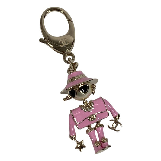 CHANEL B25B ガブリエル シャネルドール CC ココマーク ロゴ フェイクパール ハート スター バッグチャーム キーホルダー メタル レディース ピンク