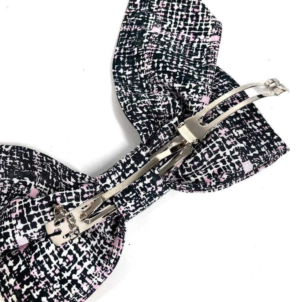 CHANEL 25B CC ココマーク ロゴ リボン りぼん ヘアアクセサリー ヘアクリップ バレッタ シルク レディース ピンク