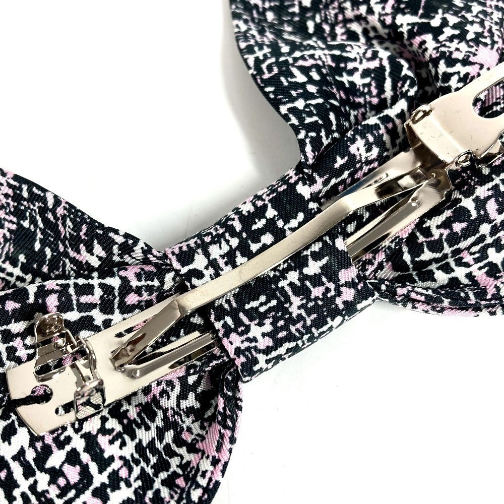 CHANEL 25B CC ココマーク ロゴ リボン りぼん ヘアアクセサリー ヘアクリップ バレッタ シルク レディース ピンク