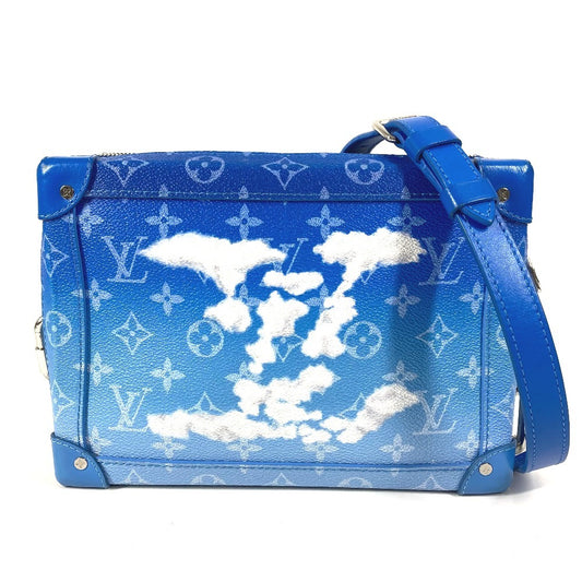 LOUIS VUITTON M45430 モノグラム クラウズ 雲 ソフトトランク 斜め掛け カバン BOX ボックス ショルダーバッグ レザー/キャンバス ユニセックス ブルー