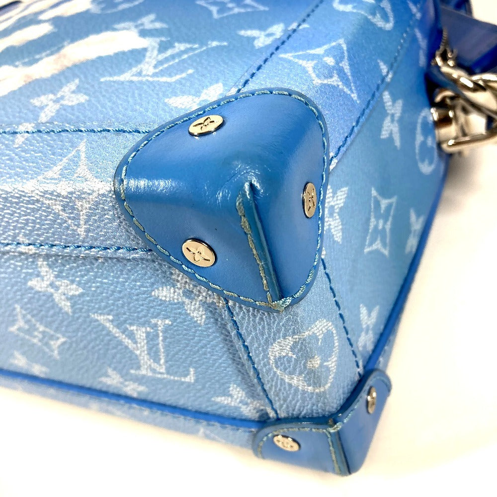 LOUIS VUITTON M45430 モノグラム クラウズ 雲 ソフトトランク 斜め掛け カバン BOX ボックス ショルダーバッグ レザー/キャンバス ユニセックス ブルー