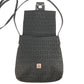 FENDI ズッキーノ ロゴ カバン フラップ 斜め掛け ポシェット ショルダーバッグ レザー/キャンバス ユニセックス ブラック