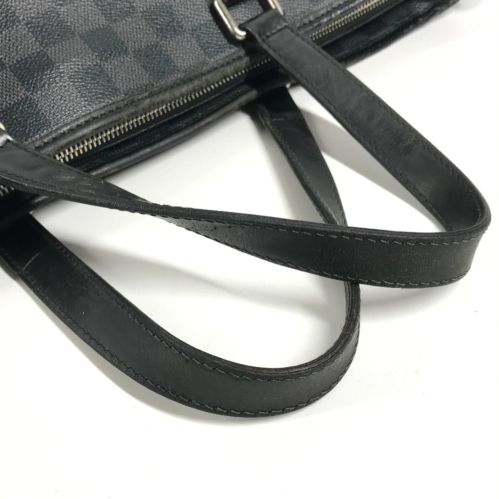 LOUIS VUITTON N51192 Damier Graphite Tadao Tote Bag, Vertical, Crossbody, 2-Way, Shoulder Bag, Damier Graphite Canvas, Unisex, Black
