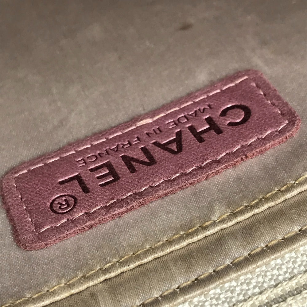 CHANEL A15285 ニュートラベルライン CC ココマーク ロゴ 肩掛け カバン Wチェーン チェーンバッグ フラップ ショルダーバッグ ナイロン レディース ピンク