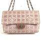 CHANEL A15285 ニュートラベルライン CC ココマーク ロゴ 肩掛け カバン Wチェーン チェーンバッグ フラップ ショルダーバッグ ナイロン レディース ピンク