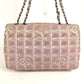 CHANEL A15285 ニュートラベルライン CC ココマーク ロゴ 肩掛け カバン Wチェーン チェーンバッグ フラップ ショルダーバッグ ナイロン レディース ピンク