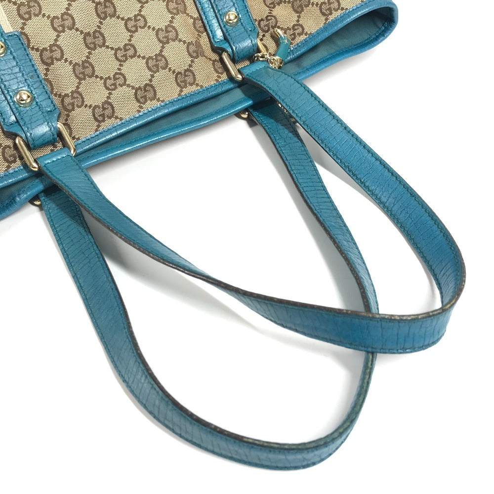 GUCCI 137396 チャーム キーホルダー 付き ライン GG ロゴ 肩掛け カバン トートバッグ ショルダーバッグ GGキャンバス/レザー ユニセックス ベージュ