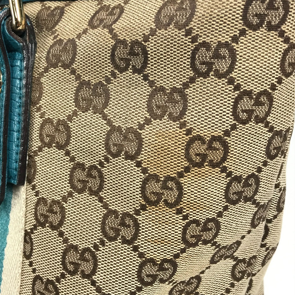 GUCCI 137396 チャーム キーホルダー 付き ライン GG ロゴ 肩掛け カバン トートバッグ ショルダーバッグ GGキャンバス/レザー ユニセックス ベージュ
