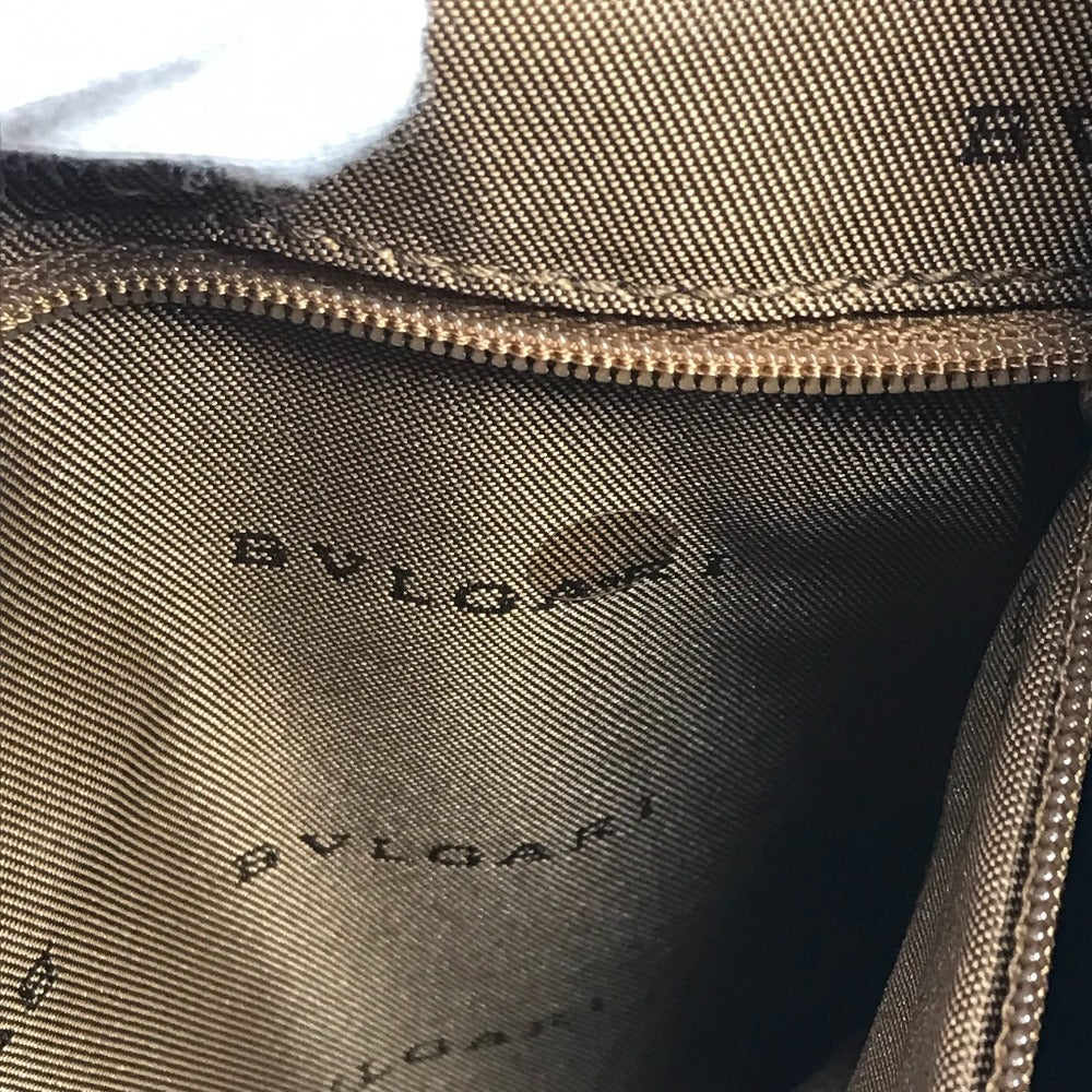 BVLGARI アスコット カバン 肩掛け ショルダーバッグ ヌバック ユニセックス ベージュ系