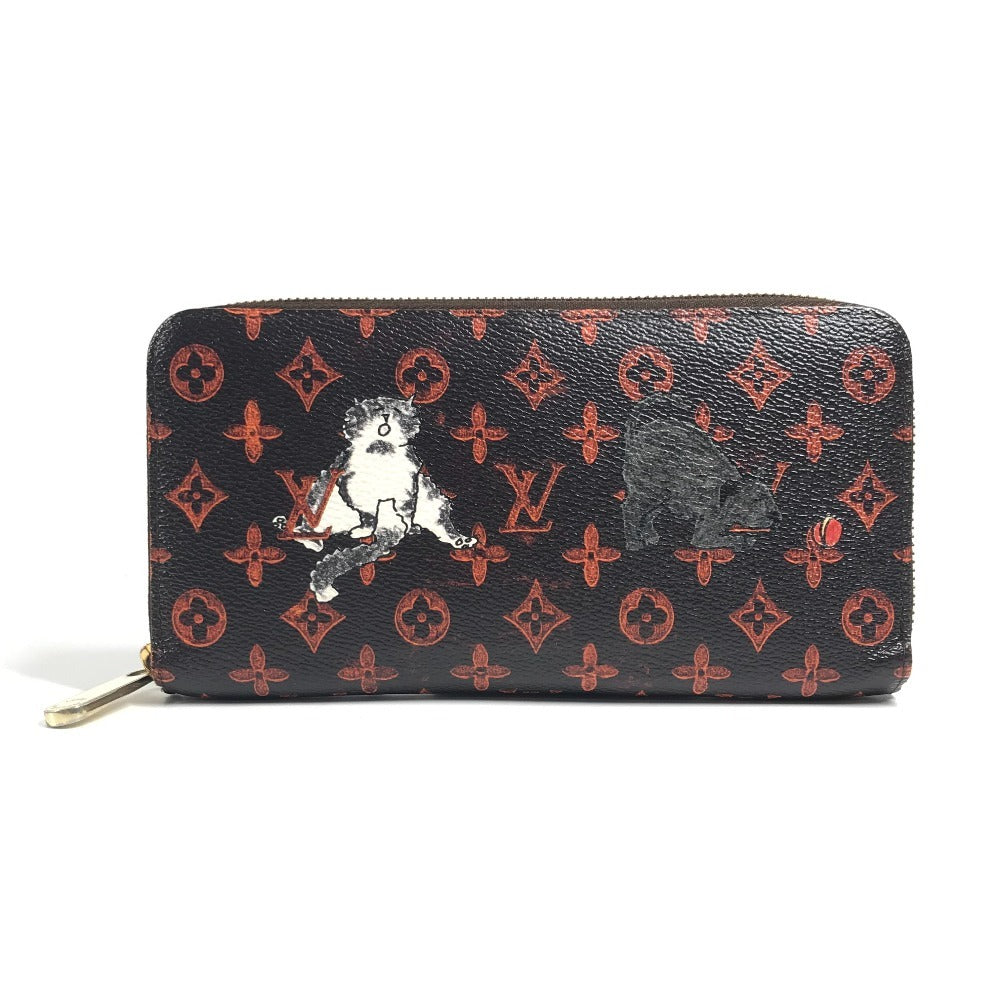 LOUIS VUITTON M63875 モノグラム キャットグラム ジッピーウォレット ロングウォレット ラウンドファスナー 長財布 モノグラムキャンバス ユニセックス ブラウン