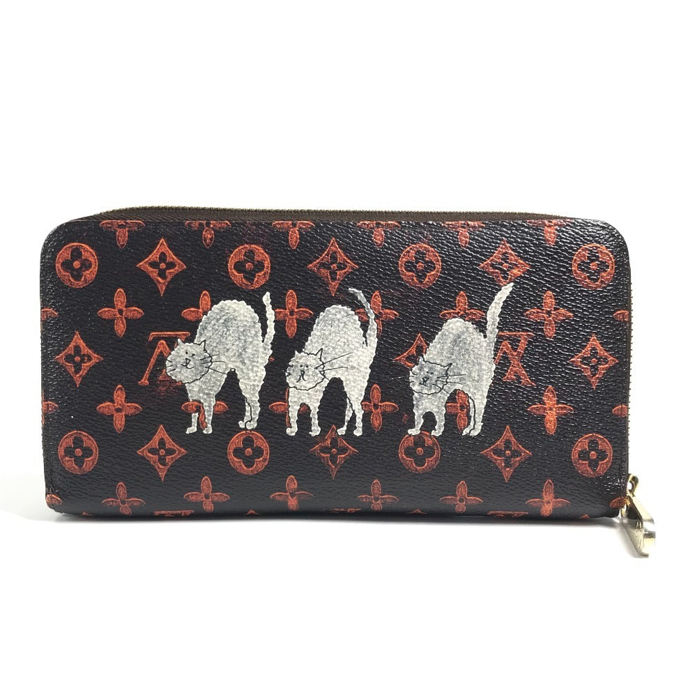 LOUIS VUITTON M63875 モノグラム キャットグラム ジッピーウォレット ロングウォレット ラウンドファスナー 長財布 モノグラムキャンバス ユニセックス ブラウン