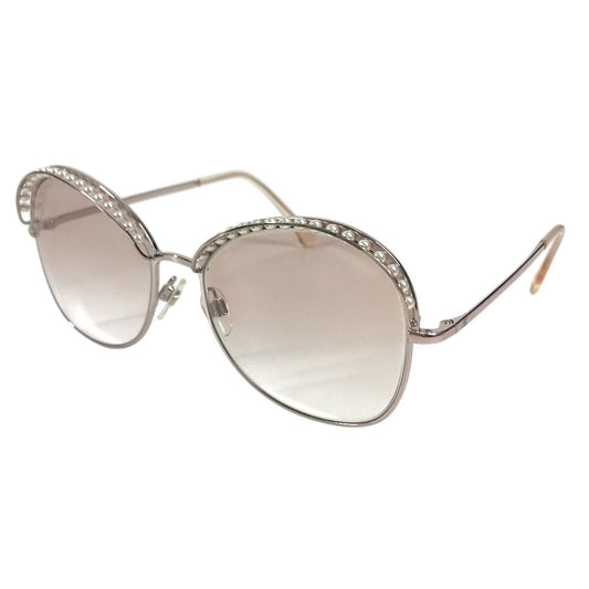 CHANEL 4246-H CC CC Mark Logo Faux Pearl Glasses, Eyewear sunglasses Plastic BeigeBased/Pink Based Used