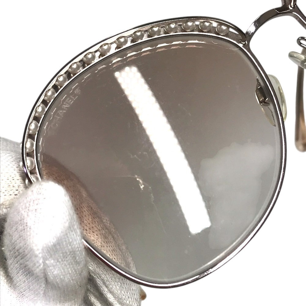 CHANEL 4246-H CC CC Mark Logo Faux Pearl Glasses, Eyewear sunglasses Plastic BeigeBased/Pink Based Used