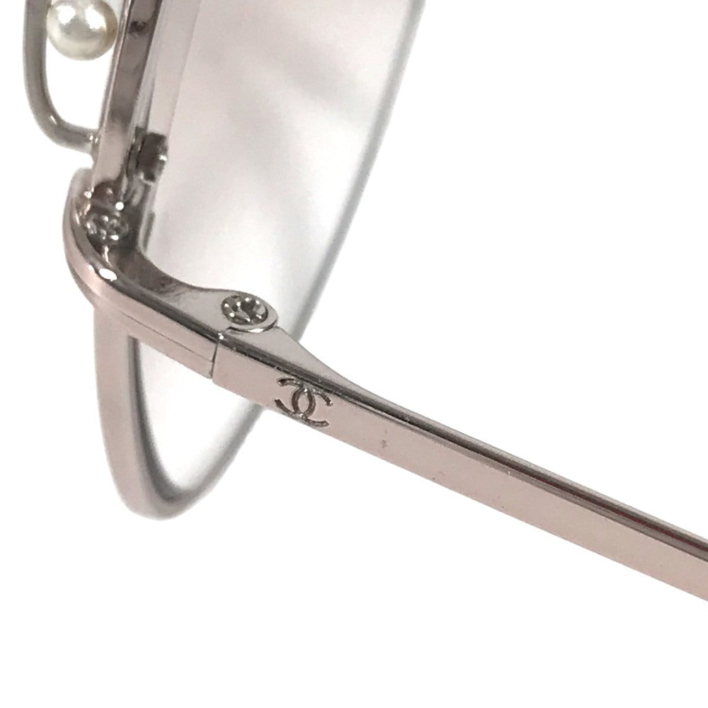 CHANEL 4246-H CC CC Mark Logo Faux Pearl Glasses, Eyewear sunglasses Plastic BeigeBased/Pink Based Used