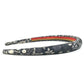 HERMES Hairband, headband, all-over print, logo Katyusha silk Black Used
