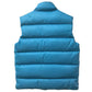 MONCLER Logo patch vest Apparel Outerwear Sleeveless Vest Down vest Nylon blue Used