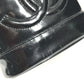 CHANEL A01998 CC CC Mark logo Bag Vanity Bag Vertical Hand Bag enamel Black Used