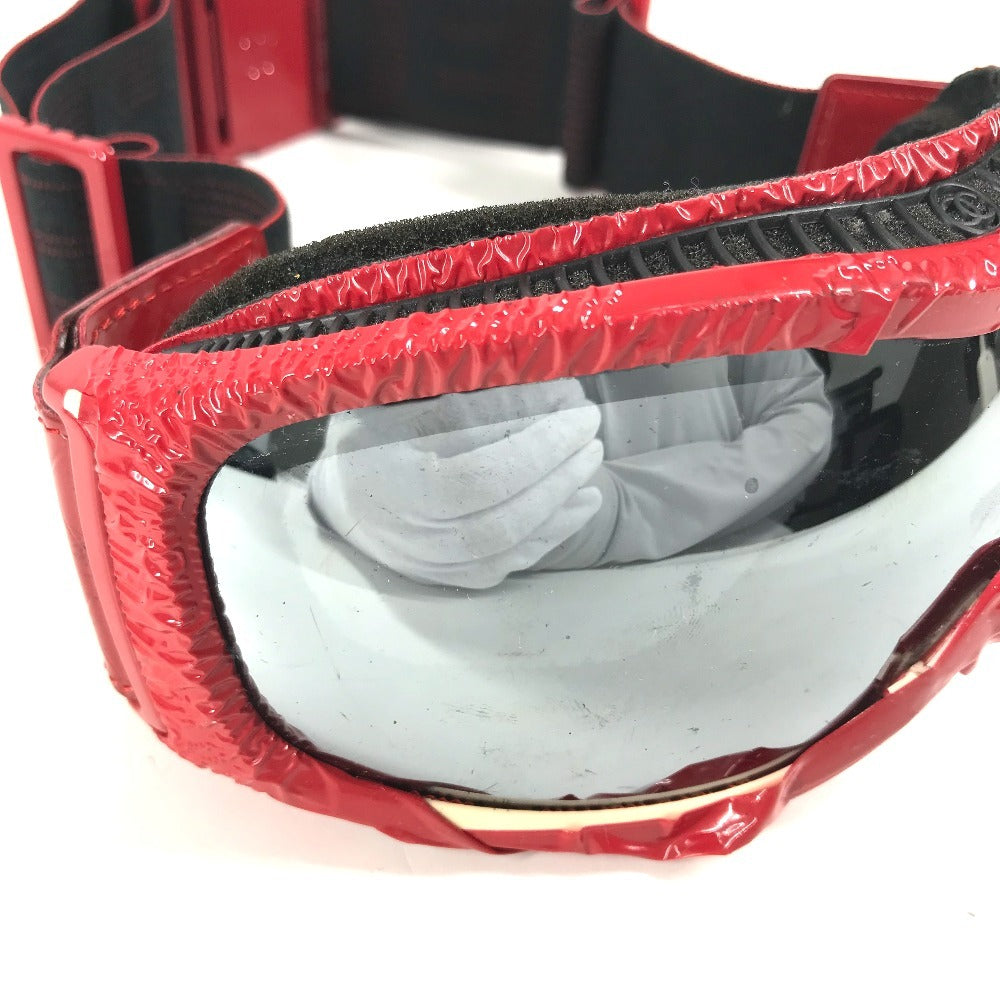 CHANEL Sports goggles glasses glasses eyewear sunglasses Plastic Red Used