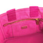 PRADA Canapa logo Bag Tote Bag Hand Bag cotton pink Used