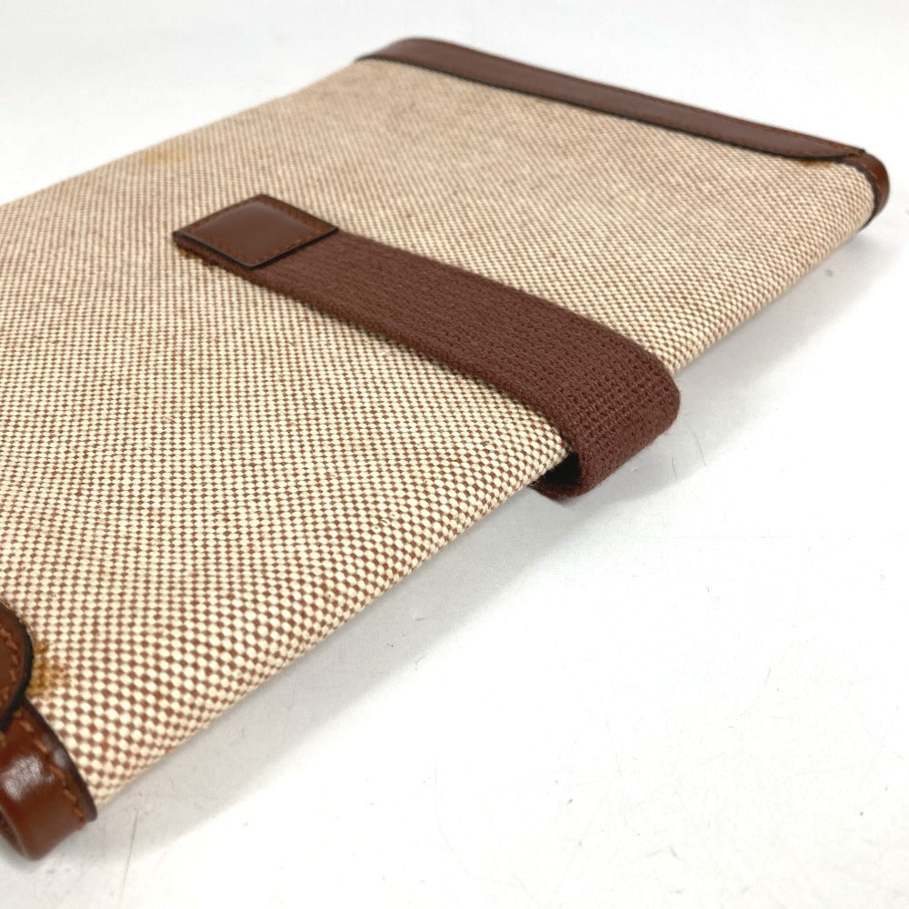 HERMES vintage H logo Bag, Cluch Bag, Pouch, Flap Clutch bag Leather/Canvas Beige/Brown Used