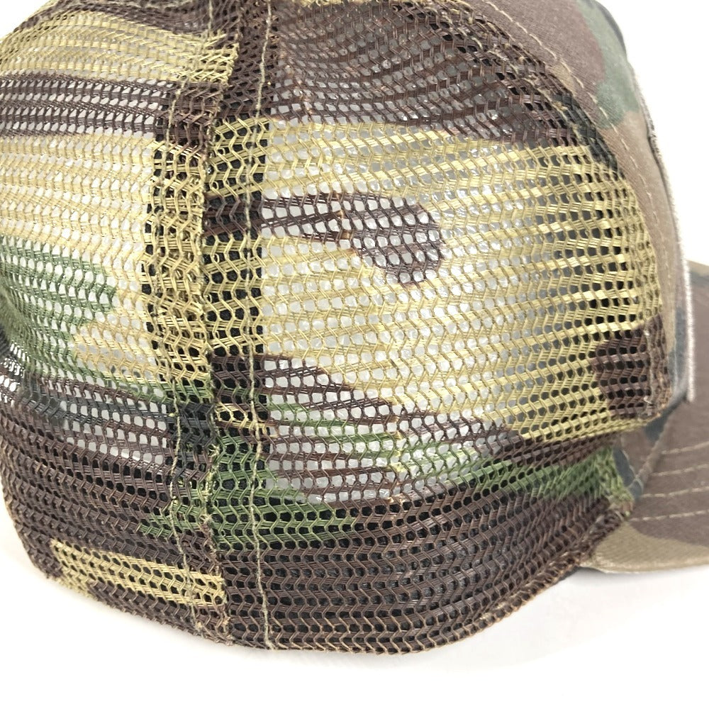 CHROME HEARTS Camouflage logo FUCK hat cap baseball mesh cap cotton / polyester khaki Used