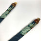 HERMES vintage Logo Apparel, Fashion Accessories suspenders silk / Leather Navy/Green Used